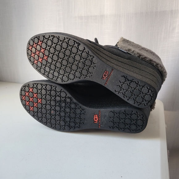 UGG women's Zea black ankle lace up wedge winter boots size 8 - Picture 5 of 11